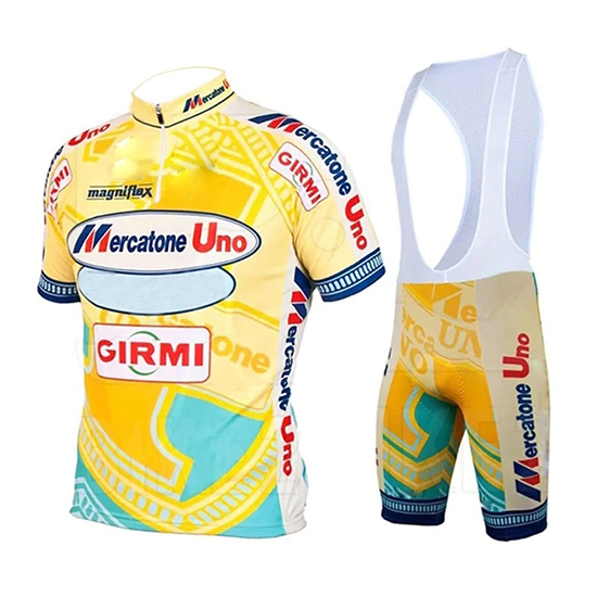 2019 Maillot Mercatone Uno Tirantes Mangas Cortas Amarillo